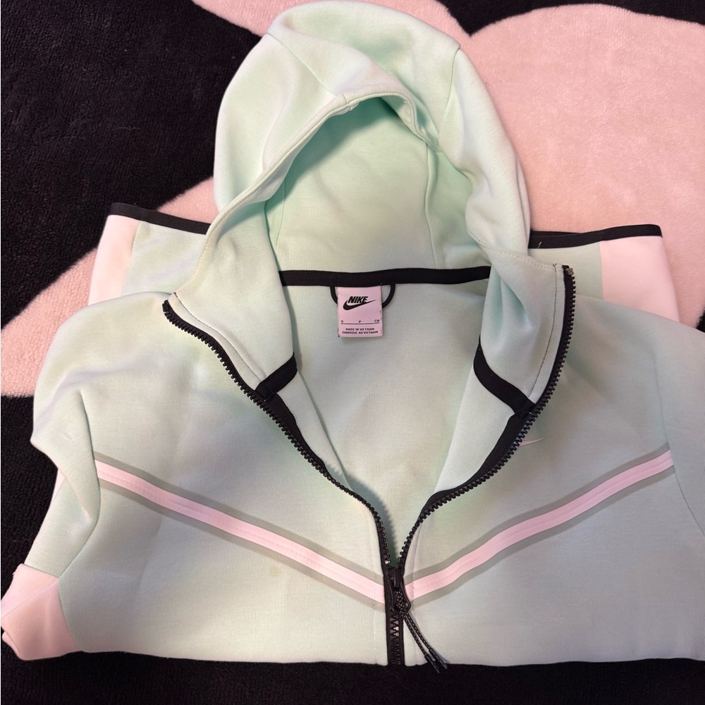 Nike Mint Green Hoodie with Black Accents